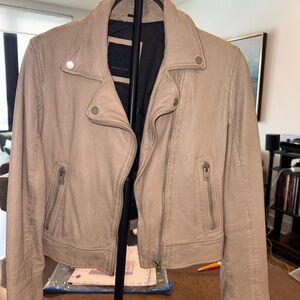 Mauri Tan Leather Jacket